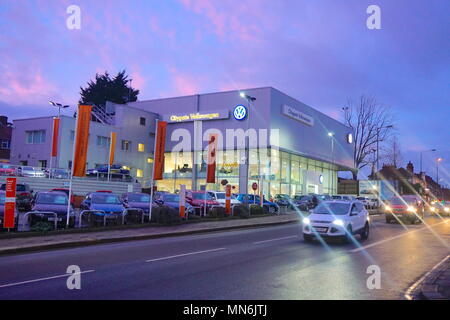 VW Dealership, Colindale, London, UK, England Stock Photo