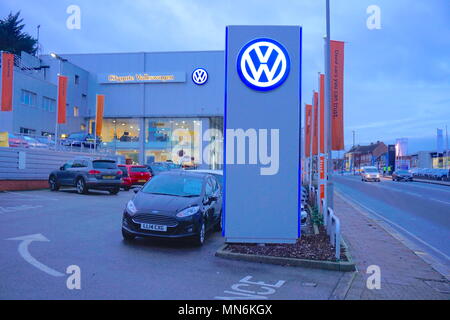 VW Dealership, Colindale, London, UK, England Stock Photo