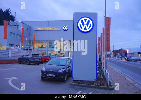 VW Dealership, Colindale, London, UK, England Stock Photo