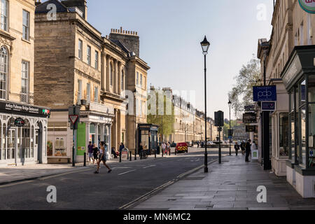 Argyle Street - which overlooks Pulteney Bridge, Bath Somerset Stock Photo