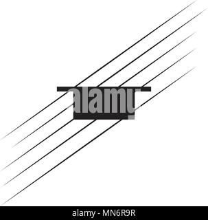 Isolated whole rest note on a pentagram. Vector illustration design Stock Vector