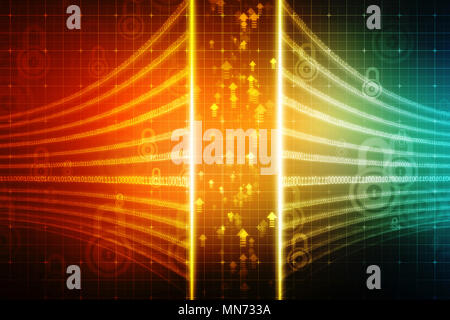 Network connection digital technology background with dots, lines and ...