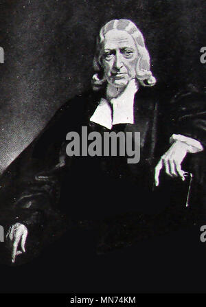 1926 formal portrait of John Wesley (1703-1791) Stock Photo
