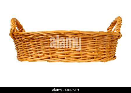 wicker basket isolated on white background Stock Photo - Alamy