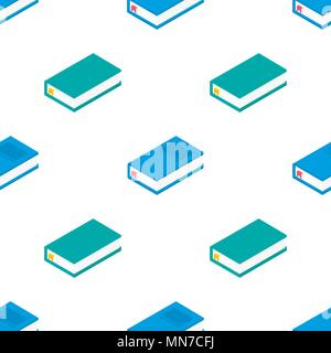 Isometric 3d school book. Vector Back to school background with stationery. Office accessories. Stock Vector