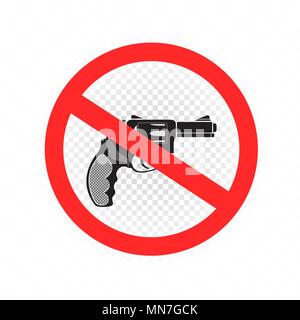 no weapons and guns sign icon Stock Vector