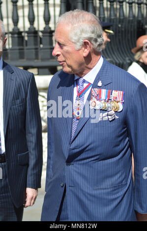 London, UK. 15th May 2018. Prince of Wales and Duchess of Cornwall attend Victoria and George Cross reception, London, UK Credit: Mark Leishman/Alamy Live News Stock Photo