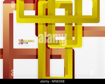 Rectangle tube elements, vector background. Rectangle tube elements, vector 3d background Stock Vector