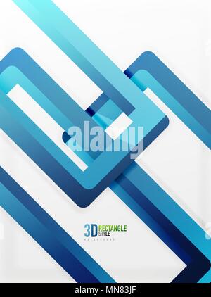 Rectangle tube elements, vector background. Rectangle tube elements, vector 3d background Stock Vector