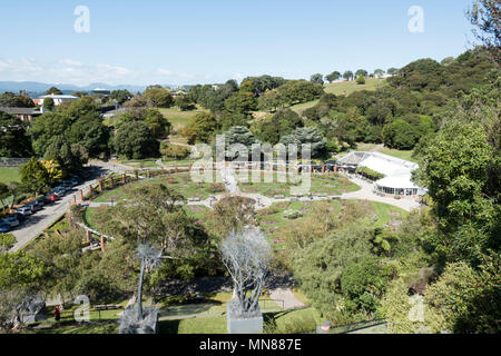 Lady Norwood Rose Garden in Wellington Botanic Gardens in autumn, Wellington, New Zealand Stock Photo