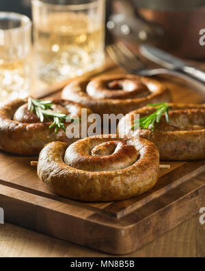 Cumberland sausages. Traditional food UK Stock Photo