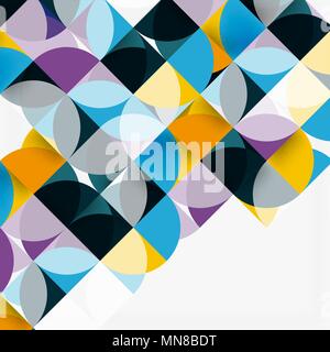 Modern geometrical abstract background circles. Modern geometrical abstract background - circles. Business or technology presentation design template, brochure or flyer pattern, or geometric web banner Stock Vector