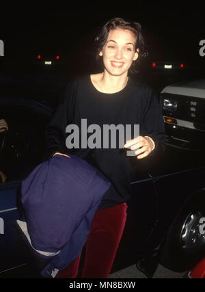 LOS ANGELES, CA - AUGUST 18: Actress Winona Ryder attends Herb Ritt's Birthday Party on August 18, 1990 in Los Angeles, California. Photo by Barry King/Alamy Stock Photo Stock Photo