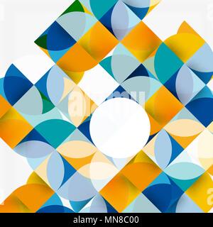 Modern geometrical abstract background circles. Modern geometrical abstract background - circles. Business or technology presentation design template, brochure or flyer pattern, or geometric web banner Stock Vector