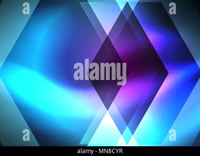 Digital technology glowing arrows. Digital technology glowing blue arrows, modern geometric abstract background with light effects and place for your message Stock Vector