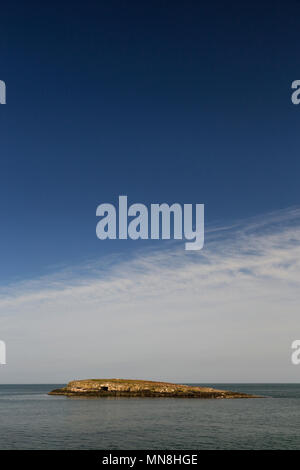 Moelfre Island at Moelfre off the coast of Anglesey, North Wales Stock Photo