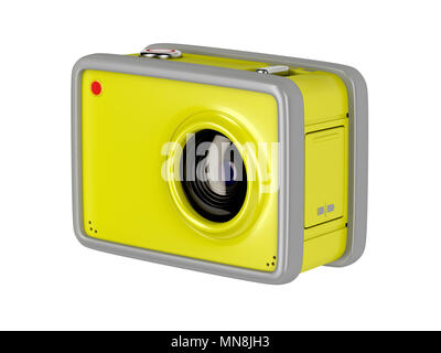 Action cam isolated on white background, 3D illustration Stock Photo