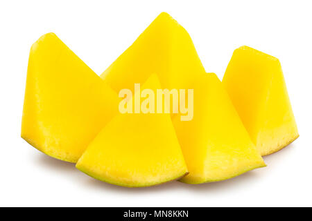 slised mango path isolated Stock Photo