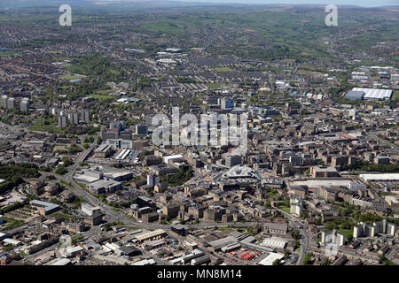 aerial view of Bradford city centre, West Yorkshire 2018 Stock Photo