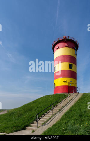 Pilsum Lighthouse. Pilsumer Leuchtturm. Stock Photo