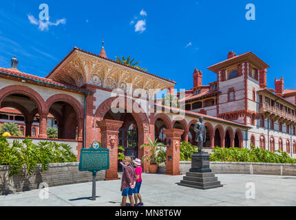 Flagler College in historic St Augustine Florida the former Hotel Ponce de Leon is listed as a National Historic Landmark Stock Photo