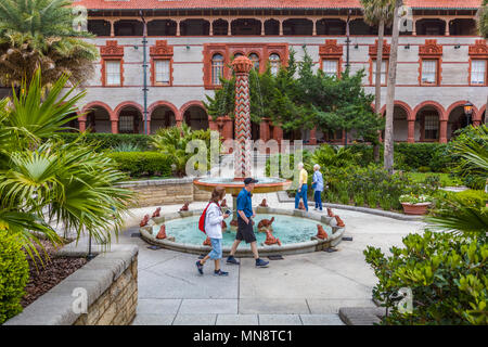 Flagler College in historic St Augustine Florida the former Hotel Ponce de Leon is listed as a National Historic Landmark Stock Photo