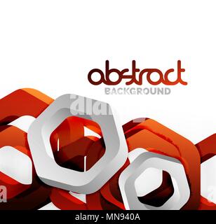 Overlapping hexagons design background. Overlapping hexagons vector design background Stock Vector