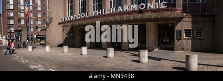 Merseyside, Liverpool Philharmonic Hall, opened in 1939. Grade II listed building. Stock Photo
