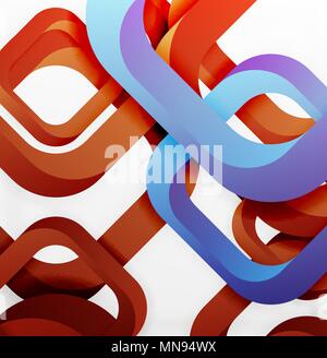 Square vector background. Square vector background, 3d style overlapping geometric shapes with shadows on light backdrop Stock Vector