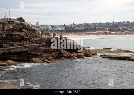 Bondi  to Tamarama Australia Oct 25 2017, Sculptures by the sea exhibition landscape Stock Photo