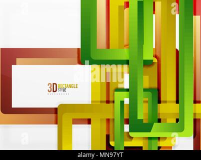 Rectangle tube elements, vector background. Rectangle tube elements, vector 3d background Stock Vector