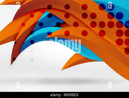 Vector colorful wave lines in white and grey 3d space. Vector colorful wave lines in white and grey 3d space. Abstract background for your message, vector illustration - business or technology presentation wallpaper Stock Vector