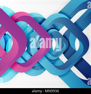 Square vector background. Square vector background, 3d style overlapping geometric shapes with shadows on light backdrop Stock Vector