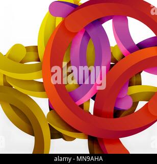 Modern 3d geometrical style background, arch circular lines. Modern 3d geometrical style background, arch circular lines. Vector template Stock Vector