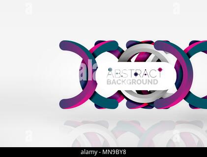 Modern 3d ring vector abstract background. Modern 3d ring composition in grey and white space, vector abstract background Stock Vector