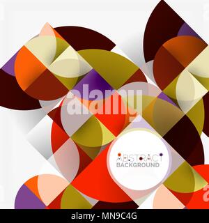 Modern geometrical abstract background circles. Modern geometrical abstract background - circles. Business or technology presentation design template, brochure or flyer pattern, or geometric web banner Stock Vector