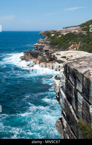 Bundeena Australia, view from wedding cake rock along coastline in Royal National Park Stock Photo