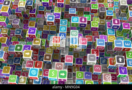 Random set of numbers background illustration Stock Photo - Alamy