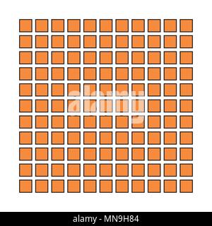 Optical illusion, colorful blocks, different shapes Stock Vector