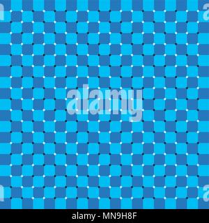 Optical illusion, colorful blocks, different shapes Stock Vector