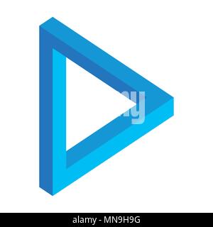 Optical illusion, colorful blocks, different shapes Stock Vector