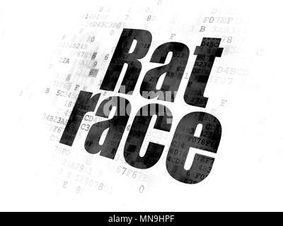 Finance concept: Rat Race on Digital background Stock Photo