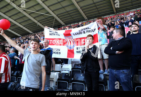 Stoke City fans during the Premier League match Stock Photo