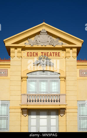 Facade of the Historic Eden Theatre or Eden Theater, one of the world's earliest cinema or movie theatre, La Ciotat, Provence, France Stock Photo