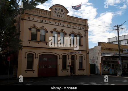 fire station (1894) darling street east balmain sydney new south wales australia Stock Photo