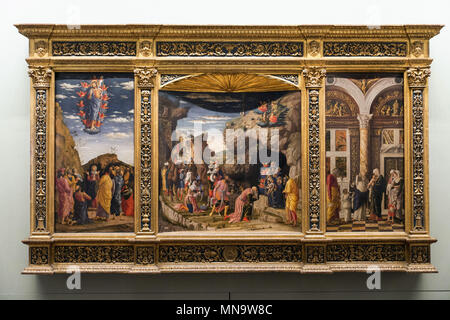 Andrea Mantegna - Scenes From the Life of Christ, 1464 - Uffizi Gallery - Galleria degli Uffizi Stock Photo
