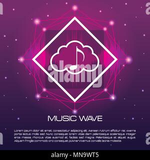 Music wave infographic Stock Vector