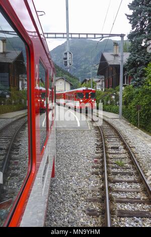 Switzerland Wallis SSB train - June 2017 | usage worldwide Stock Photo