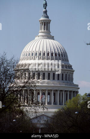 Washington DC, USA, March, 1990 The US Capital building from east capital street Stock Photo