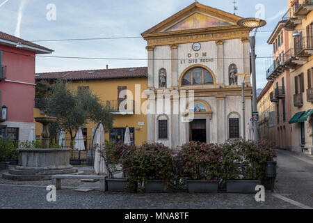 Intra, Province, of Verbano-Cusio-Ossola, ITALY, Church, Et DIVO ROCHO, Dom, [© Peter SPURRIER] Stock Photo